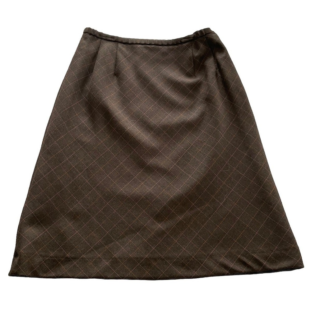 Pendleton Womens Vintage Brown 100% Virgin Wool Skirt Suit Set Sz 8 USA Academia - Picture 7 of 10